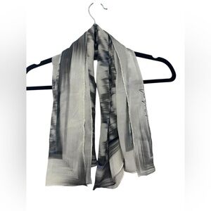 Giorgio Armani Main Line Abstract Print Silk Scarf, Gray/Black, 30 x 34